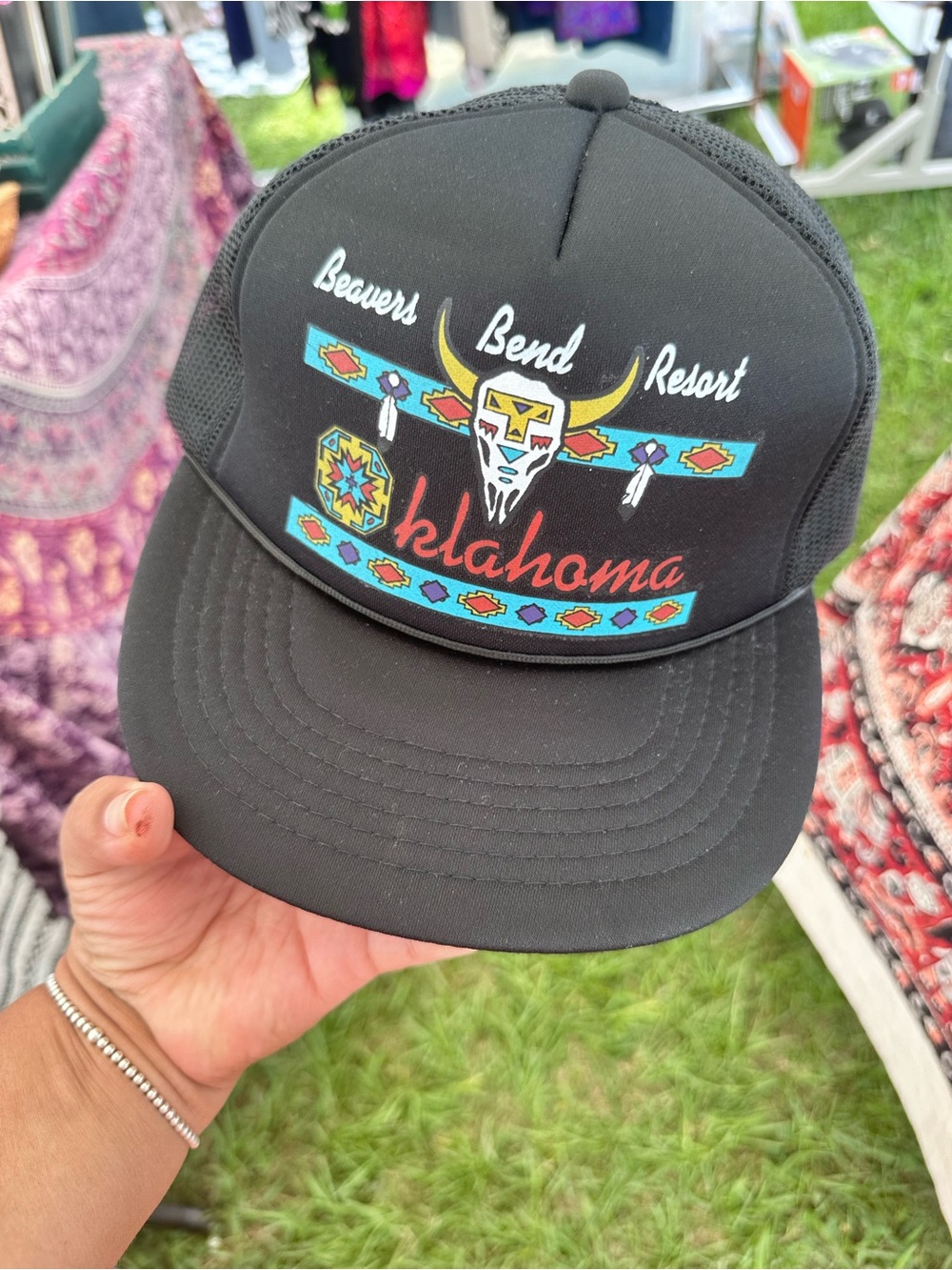 Beavers Bend Resort Oklahoma Black Trucker Hat